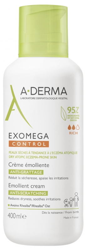 A-Derma EXOMEGA CONTROL Смягчающий крем для лица и тела, 400 мл