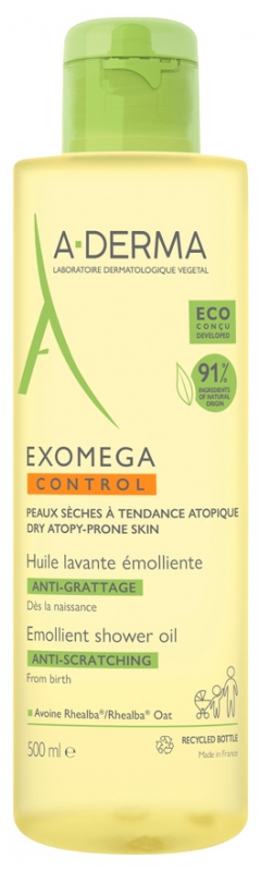 A-Derma EXOMEGA CONTROL Смягчающее масло для душа, 500 мл